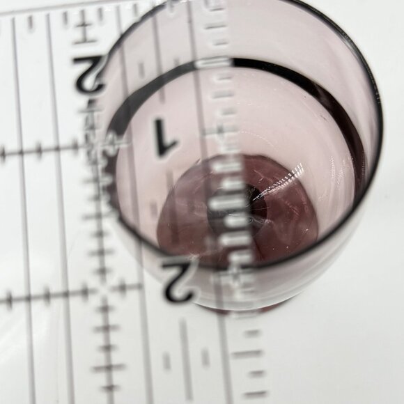 Libbey Purple Wine Glasses Set Of 3 - Vintage Style With Elegant Stemware For Co - Picture 5 of 7